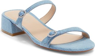 Stuart Weitzman Ginger Slide Sandal in Mid Blue at Nordstrom Rack, Size 10.5
