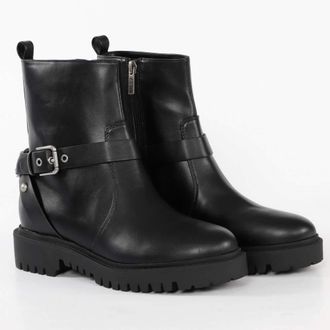 Guess dames enkellaarsjes met groot metalen logo