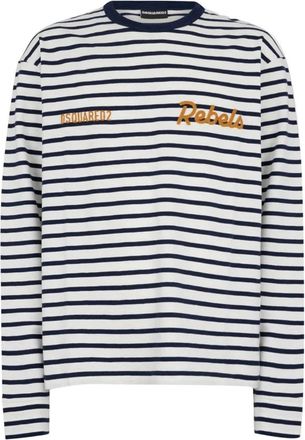 Dsquared2 Rebels Long Sleeve Crew Neck Top - Heren - Longsleeves - Veelkleurig - XL - Tops