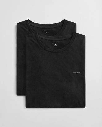 GANT Men 2-Pack Crew Neck T-Shirts (XXXL) BLACK