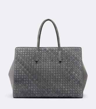 Bottega Veneta Bolso Barbara Large de ante Intrecciato