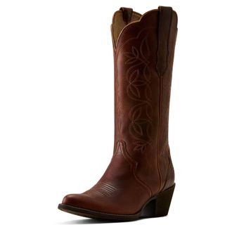Ariat Womens Heritage Blossom J Toe Western Boots in Vintage Caramel, B Medium Width, Size 3.5, by Ariat