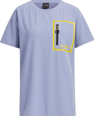 adidas (WMNS) adidas National Geographic T-Shirt Asia Sizing Purple Yellow IC1996