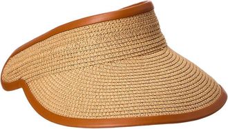 Max Mara Mogador Leather-Trim Visor