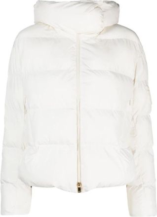 Pinko Witte gewatteerde hoge halsjas - Dames - Winterjassen - Wit - M - Jassen