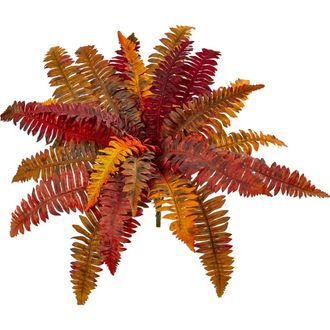 Nearly Natural 20-in Autumn Boston Fern Artificial Plant in Orange at Nordstrom
