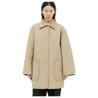 Toteme Winter Jackets, female, Beige, Size: M Quilted Barn Jacket