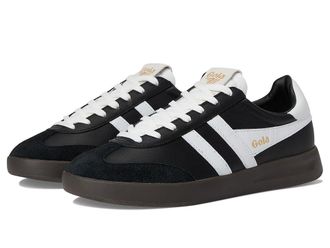 Gola Cyclone Leather Womens Walking Shoes Black/White/Dark Gum : 7.5 B - Medium
