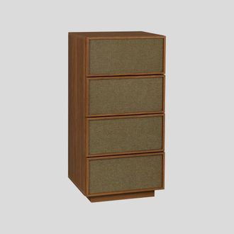 Sweeek Sinfonier Efecto Madera Y Tela Con 4 Cajones