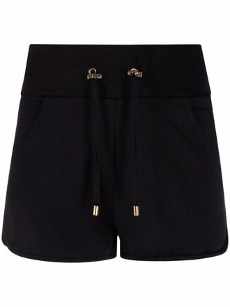 Balmain Shorts met logoprint - Zwart
