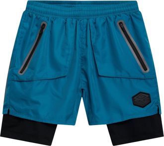 Umbro Heren Pro Training Elite Hybride Short (Corsair/Zwart)
