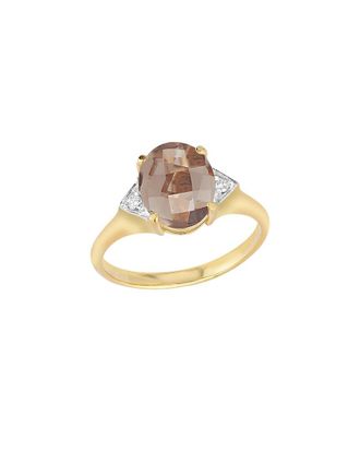 I.Reiss Company 14K 4.80 Ct. Tw. Diamond & Smokey Topaz Cocktail Ring