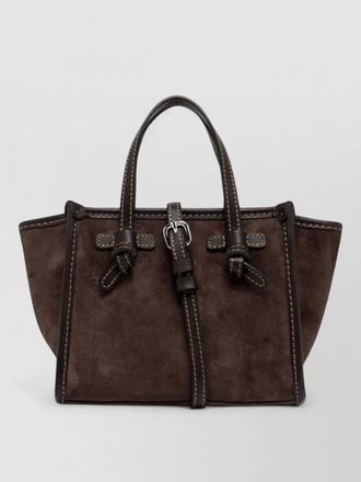 Gianni Chiarini marcella shoulder bag contrast stitching suede