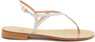 Paolo Ferrara Schoenen, Dames, Wit, 38 EU, Leer, 3203 Flip Flops