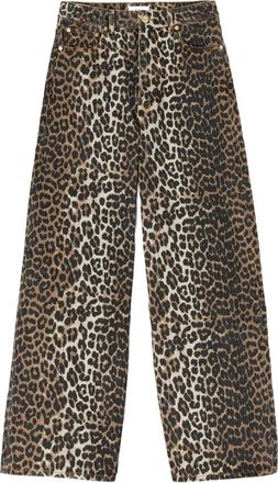 Ganni Jeans con stampa - Marrone