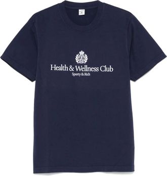 Sporty & Rich T-shirt H&W Crest - Blu