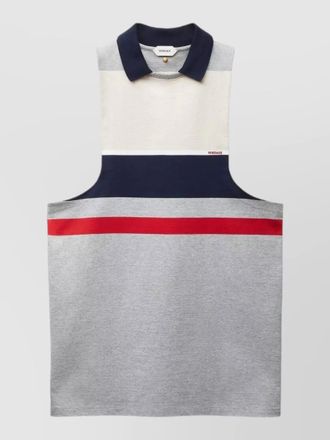 Versace striped cotton jersey tank mini dress