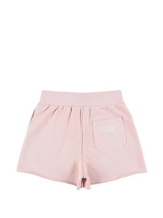 Golden Goose Star-Embroidered Fleece Shorts - Pink