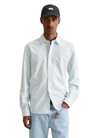 Marc O'Polo Denim Langarmhemd MARC OPOLO DENIM, Herren, Gr. XXL, N-Gr, blau (light blau), Web, Obermaterial: 100% Baumwolle, Manschette, Hemden Langarmhemd