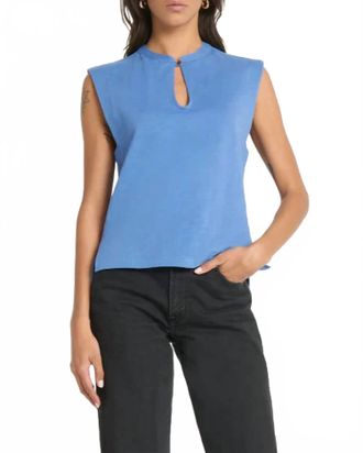 Nation Ltd Luna Keyhole Tank Top In Harbor Blue