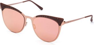 Italia Independent II 0257 122.122 Womens Sunglasses Pink Size 54