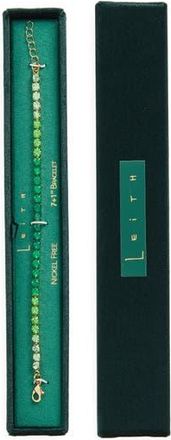 Leith Gradient CZ Tennis Bracelet in Green Multi- Gold at Nordstrom Rack