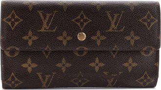 Louis Vuitton Brown Monogram Canvas Sarah Wallet (Authentic Pre-Loved)