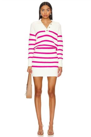 Saylor Brynda Stripe Mini Dress In Pink/white