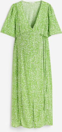 H&M MAMA Kleid mit V-Ausschnitt - Green