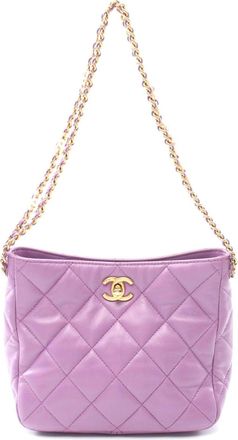 Chanel Lambskin Small Hobo Shoulder Bag