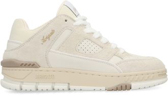 Axel Arigato Womens Sneakers Area Lo Fluffy Beige Beige-Beige Leather Trainers Beige/beige