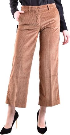 Mason's Wijde Pijpen Broek - Dames - Wijde Broeken - Bruin - S - Broeken