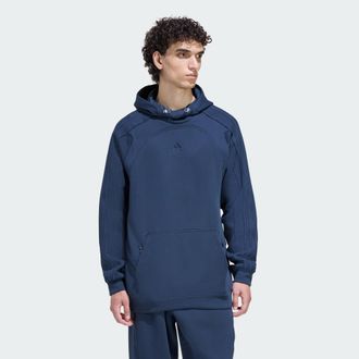 adidas Originals ADIDAS Originals Mens SPACER CUTLINE HOODIE - Blue - Size X-Small