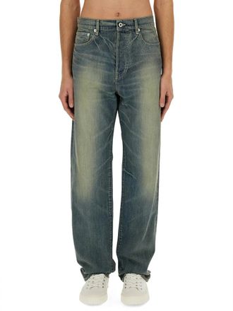 Kenzo Straight-Leg Cotton Jeans - Blue