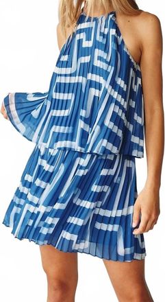Bella Dahl Pleated Halter Top In Coastal Line Print