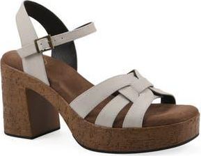White Mountain Barista Platform Sandal in Cream/Burn/Smooth at Nordstrom Rack, Size 7.5