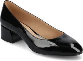 Journee Collection Saarii Block Heel Pump in Patent/black at Nordstrom Rack, Size 7.5