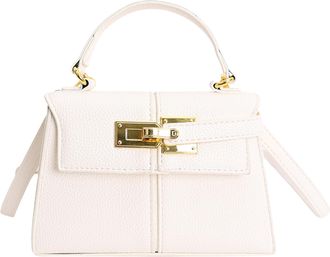 Generic Cymwer PU Leather Women Shoulder Bag Flap Crossbody Bag Buckle Tote Handbag (White)