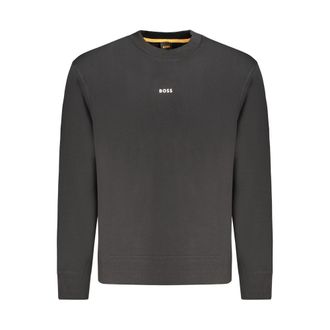 HUGO BOSS Black Cotton Men Mens Sweatshirt