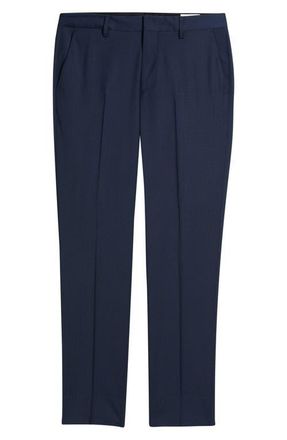 Bonobos Jetsetter Flat Front Stretch Wool Dress Pants in Light Navy at Nordstrom, Size 34 X 30