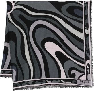 Pucci Sjaal met franje - Zwart