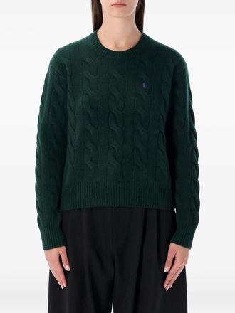 Polo Ralph Lauren Kabelgebreide trui met logo - Groen