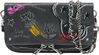 Zadig&Voltaire Tassen, Dames, Veelkleurig, ONE Size, Leer, Rock Nano Humberto Clutch