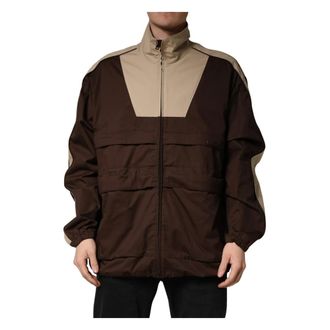 Dolce & Gabbana Light Jackets, male, Multicolor, Size: L Zip Windbreaker Jacket