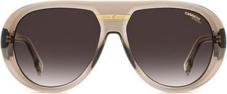 Carrera Victory 59mm Gradient Pilot Sunglasses in Nude/Pink Ds at Nordstrom
