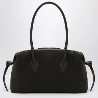 Yuzefi Brioche duffle bag in Ganache-coloured suede