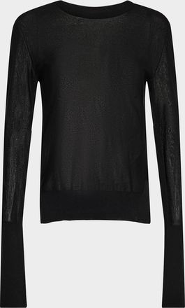 Jil Sander Sheer Knit Crewneck Sweater