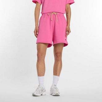 New Balance Mujer Athletics French Terry Short en Rosa, Vell&oacute;n de algod&oacute;n, Talla XL