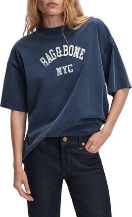 Rag & Bone University Alex Graphic T-Shirt in Navy at Nordstrom, Size Medium