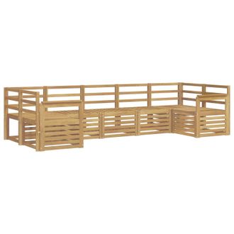vidaXL Conjunto De Sof&aacute;s De Exterior 7 Pcs Blanco 304 X 128,5 X 73 Cm Vidaxl